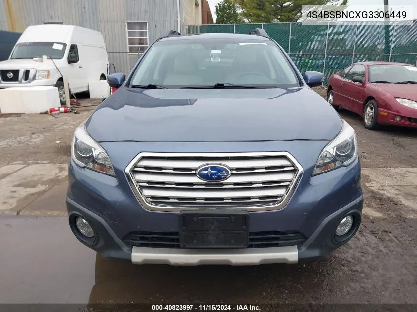 2016 Subaru Outback 2.5I Limited VIN: 4S4BSBNCXG3306449 Lot: 40823997