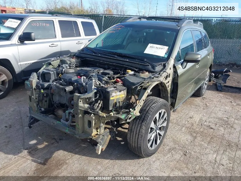 2016 Subaru Outback 2.5I Limited VIN: 4S4BSBNC4G3212048 Lot: 40836897