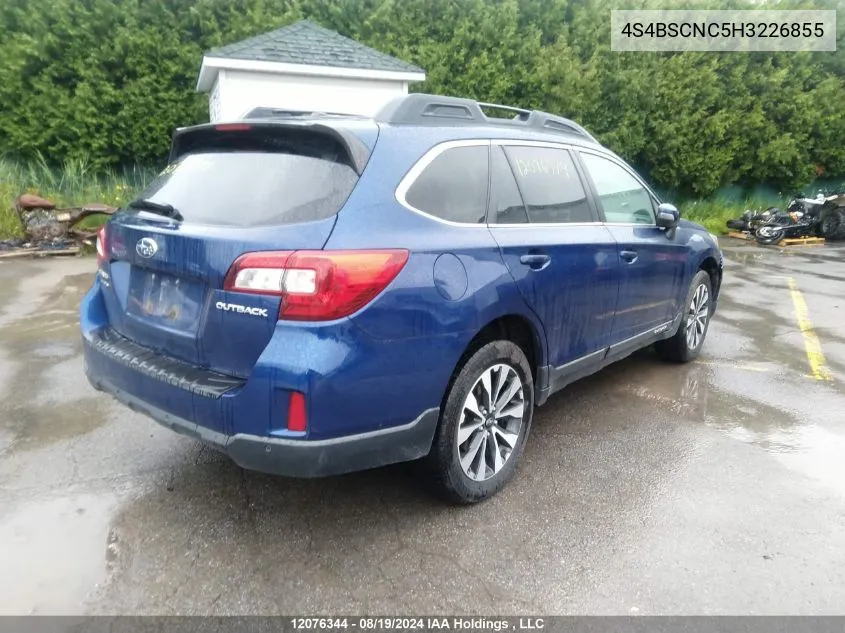 2017 Subaru Outback 2.5I Limited VIN: 4S4BSCNC5H3226855 Lot: 12076344