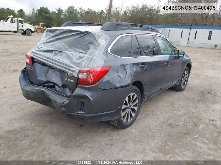 2017 Subaru Outback VIN: 4S4BSCNC6H3400495 Lot: 12151622