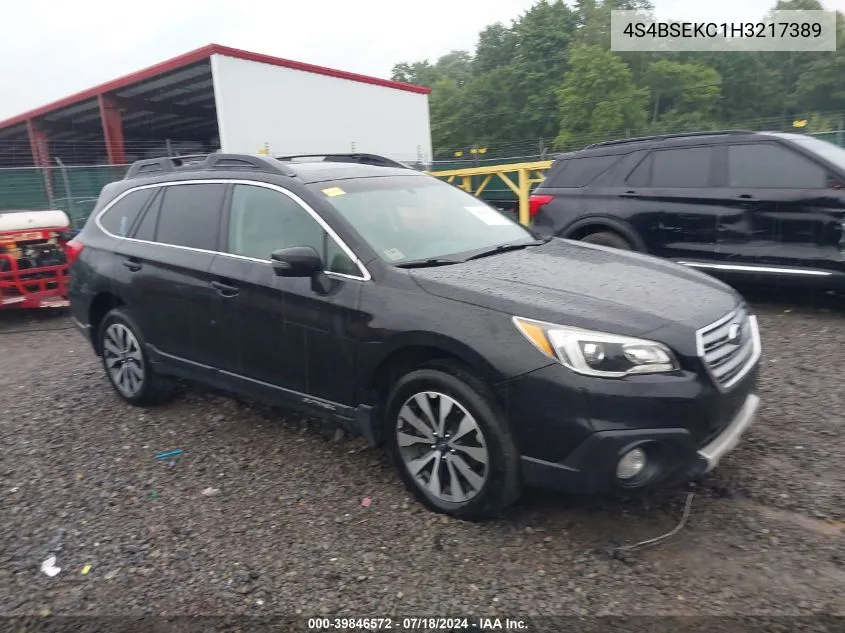 2017 Subaru Outback 3.6R Limited VIN: 4S4BSEKC1H3217389 Lot: 39846572