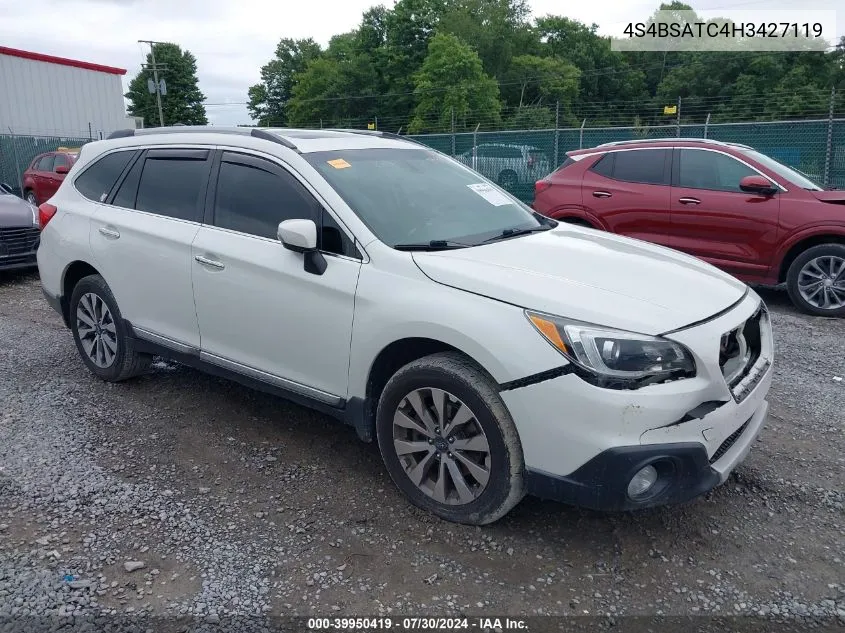 2017 Subaru Outback 2.5I Touring VIN: 4S4BSATC4H3427119 Lot: 39950419