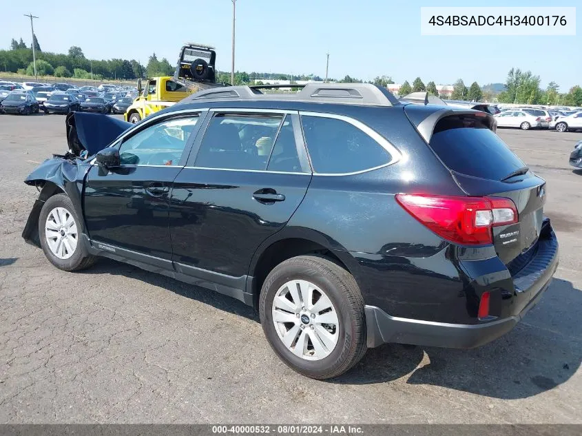 4S4BSADC4H3400176 2017 Subaru Outback 2.5I Premium