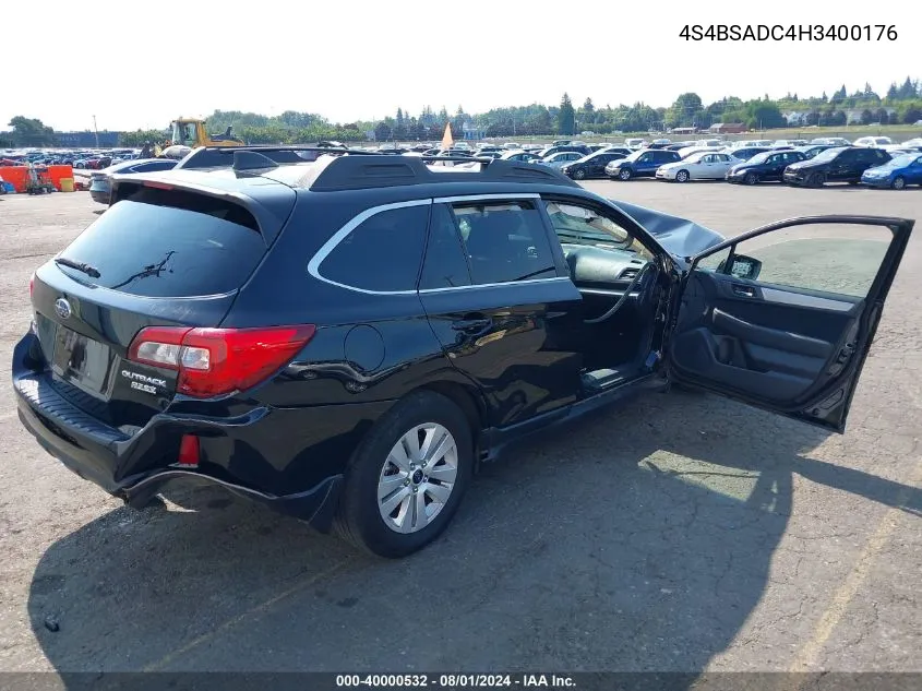 4S4BSADC4H3400176 2017 Subaru Outback 2.5I Premium