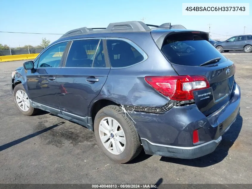 4S4BSACC6H3373743 2017 Subaru Outback 2.5I Premium