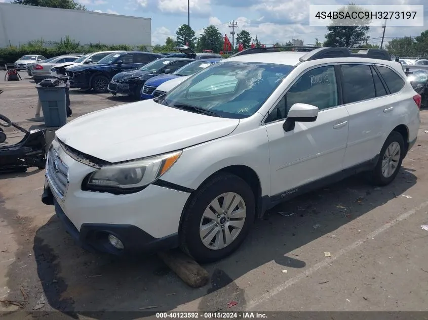 2017 Subaru Outback 2.5I Premium VIN: 4S4BSACC9H3273197 Lot: 40123592