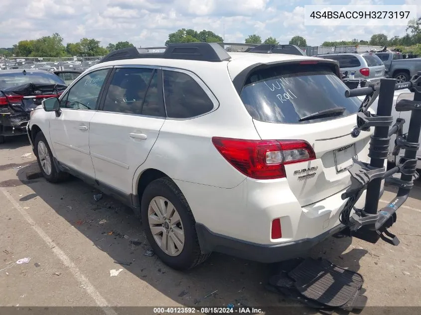 2017 Subaru Outback 2.5I Premium VIN: 4S4BSACC9H3273197 Lot: 40123592