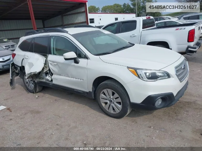 4S4BSACC3H3261627 2017 Subaru Outback 2.5I Premium