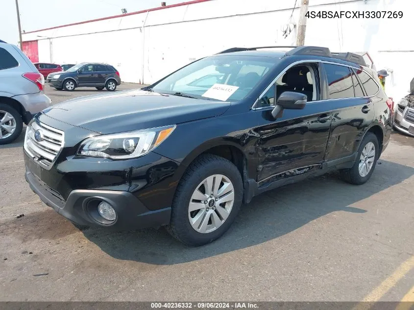 2017 Subaru Outback 2.5I Premium VIN: 4S4BSAFCXH3307269 Lot: 40236332