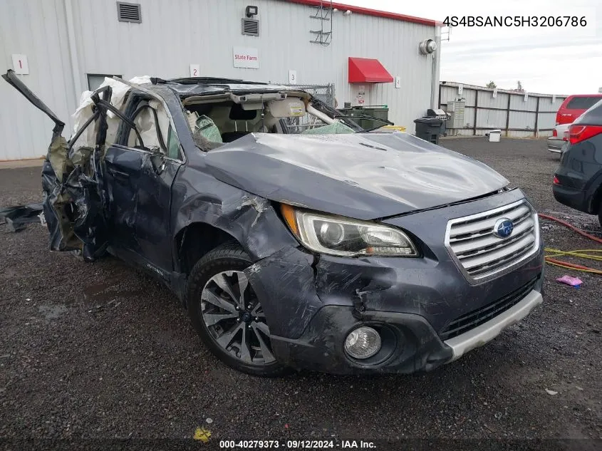 4S4BSANC5H3206786 2017 Subaru Outback 2.5I Limited