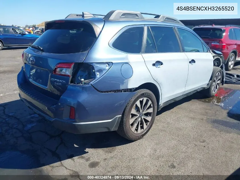 4S4BSENCXH3265520 2017 Subaru Outback 3.6R Limited