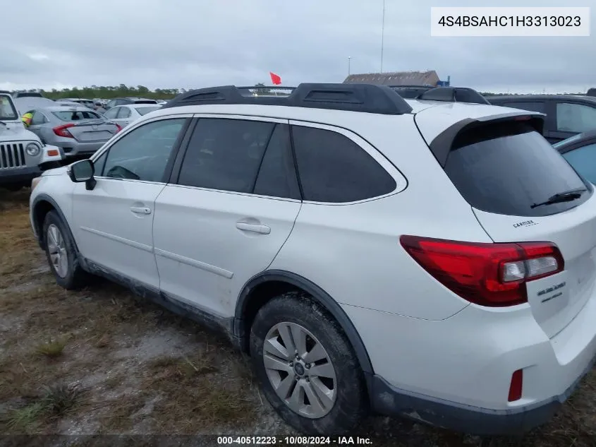 2017 Subaru Outback 2.5I Premium VIN: 4S4BSAHC1H3313023 Lot: 40512223