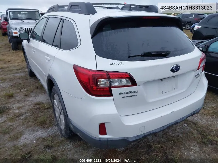 2017 Subaru Outback 2.5I Premium VIN: 4S4BSAHC1H3313023 Lot: 40512223