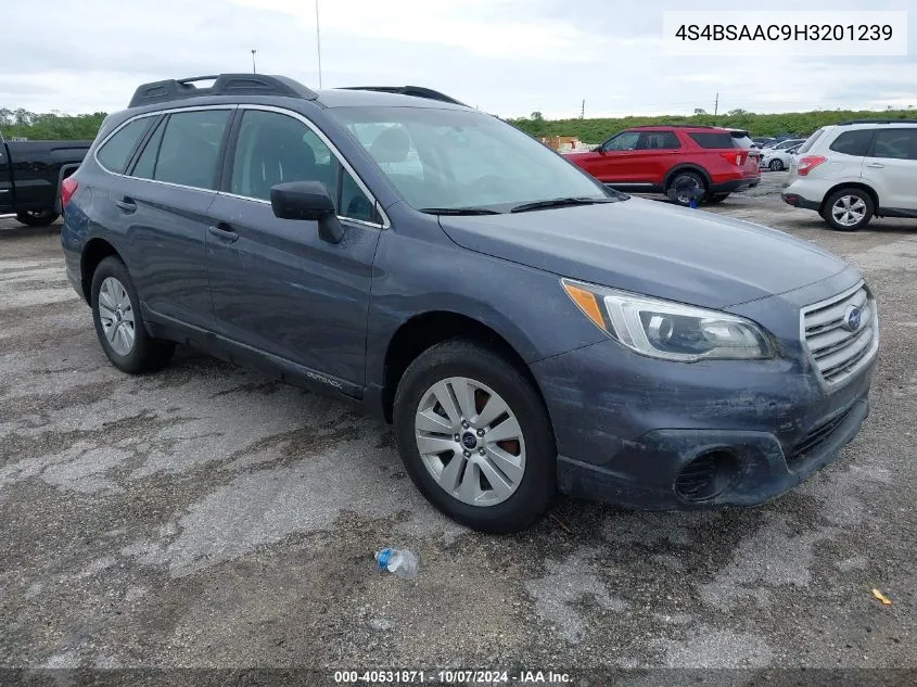 4S4BSAAC9H3201239 2017 Subaru Outback 2.5I