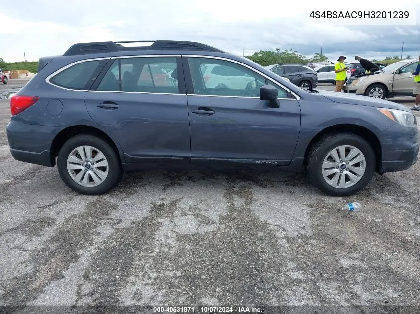 4S4BSAAC9H3201239 2017 Subaru Outback 2.5I