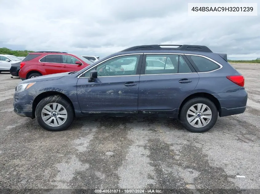 4S4BSAAC9H3201239 2017 Subaru Outback 2.5I