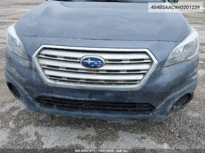 4S4BSAAC9H3201239 2017 Subaru Outback 2.5I