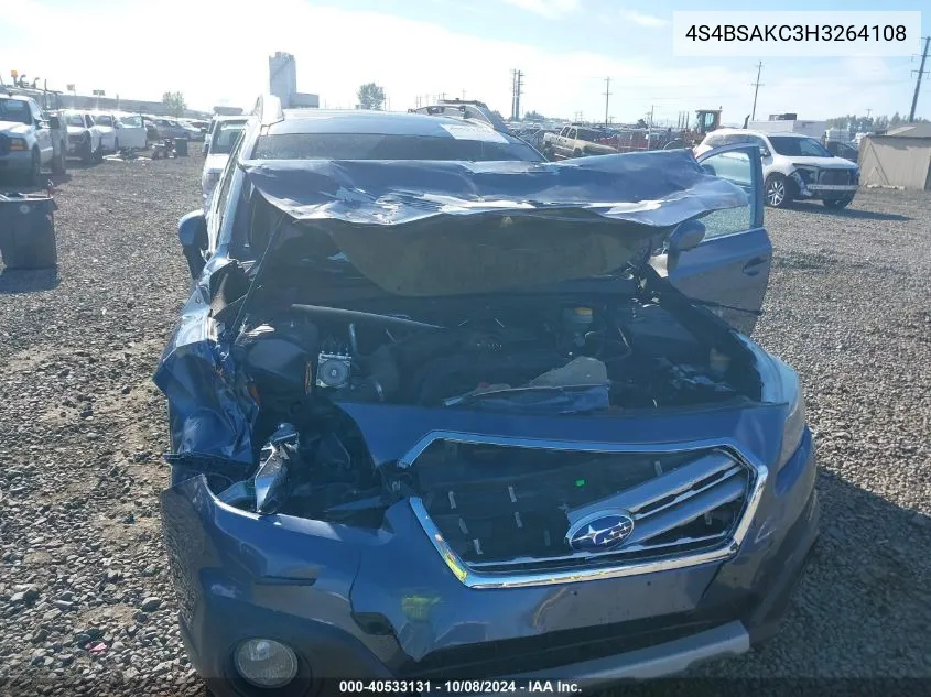 2017 Subaru Outback 2.5I Limited VIN: 4S4BSAKC3H3264108 Lot: 40533131