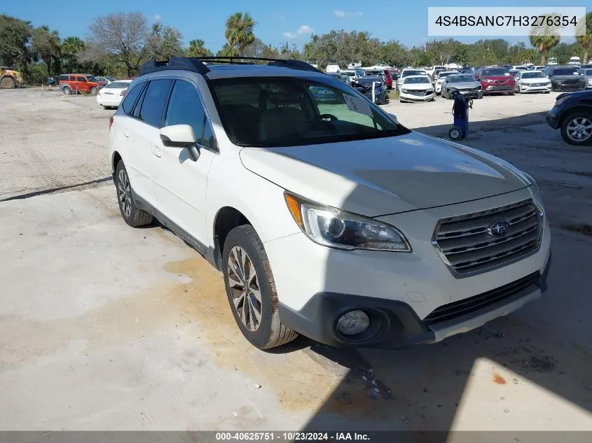 2017 Subaru Outback 2.5I Limited VIN: 4S4BSANC7H3276354 Lot: 40625751