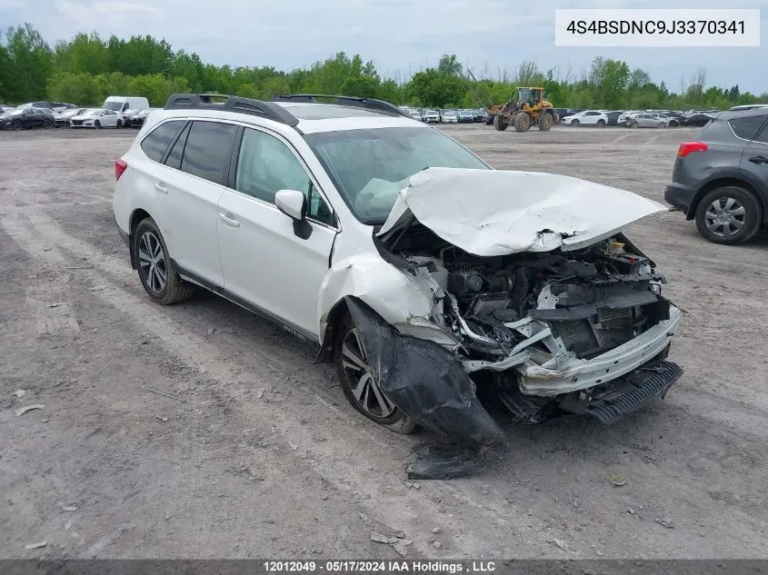 4S4BSDNC9J3370341 2018 Subaru Outback 2.5I Limited