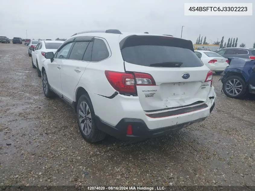 2018 Subaru Outback VIN: 4S4BSFTC6J3302223 Lot: 12074020