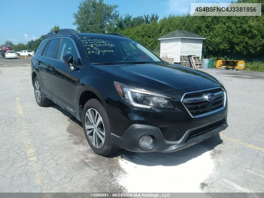 4S4BSFNC4J3381856 2018 Subaru Outback 3.6R Limited