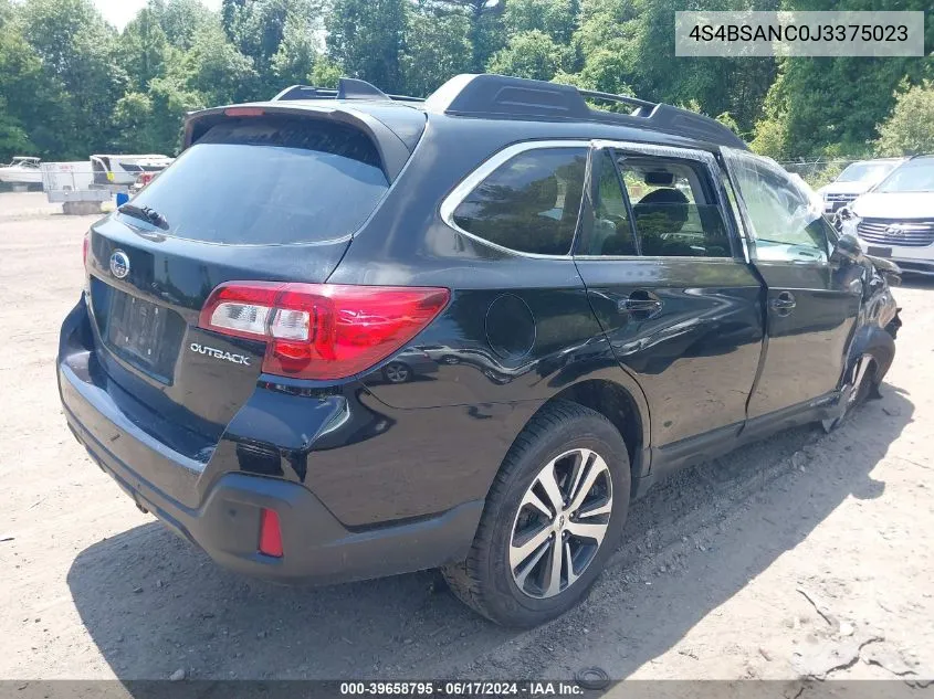 4S4BSANC0J3375023 2018 Subaru Outback 2.5I Limited