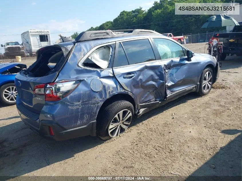 4S4BSANC6J3215681 2018 Subaru Outback 2.5I Limited