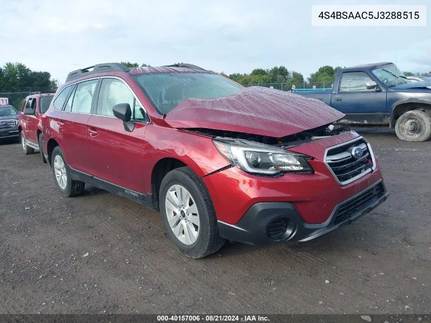 2018 Subaru Outback 2.5I VIN: 4S4BSAAC5J3288515 Lot: 40157006