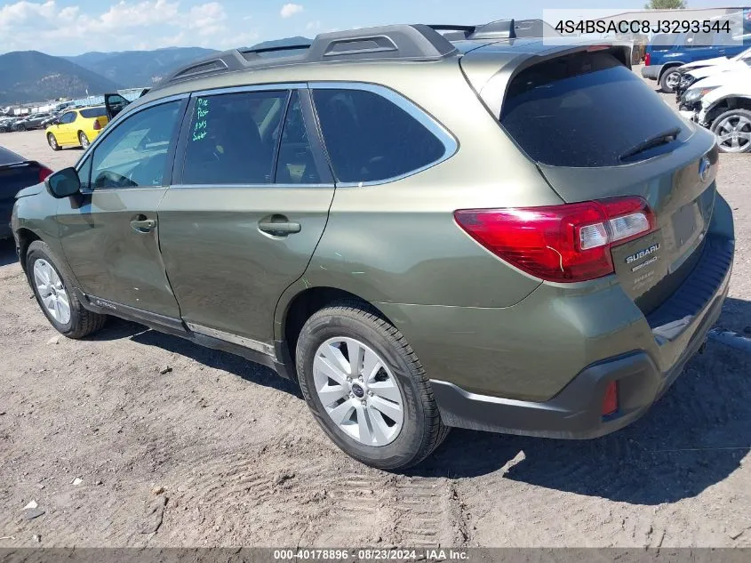 2018 Subaru Outback 2.5I Premium VIN: 4S4BSACC8J3293544 Lot: 40178896