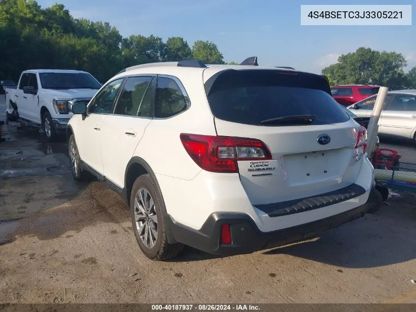 2018 Subaru Outback 3.6R Touring VIN: 4S4BSETC3J3305221 Lot: 40187937