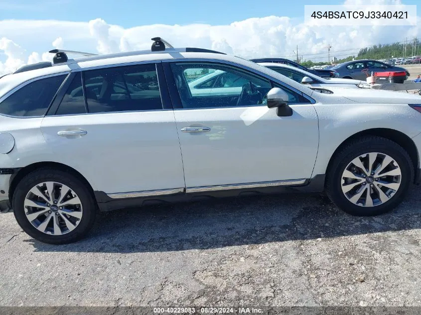 2018 Subaru Outback 2.5I Touring VIN: 4S4BSATC9J3340421 Lot: 40229083