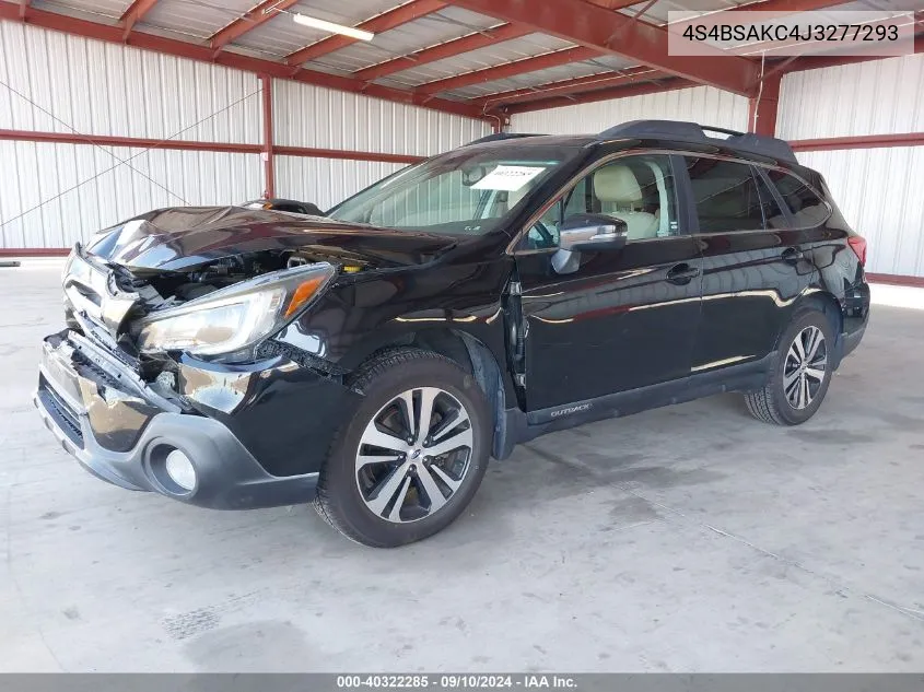 2018 Subaru Outback 2.5I Limited VIN: 4S4BSAKC4J3277293 Lot: 40322285