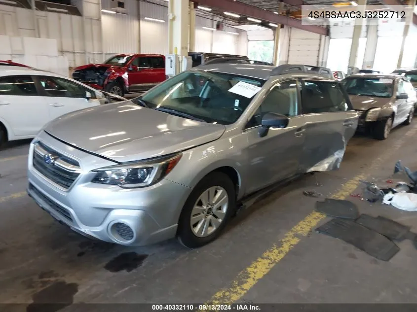 4S4BSAAC3J3252712 2018 Subaru Outback 2.5I