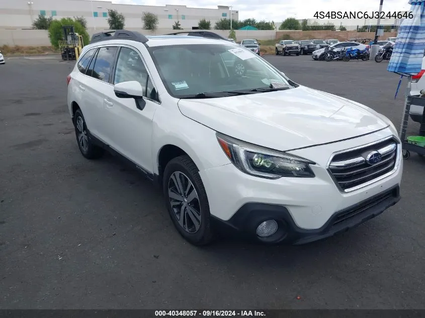 4S4BSANC6J3244646 2018 Subaru Outback 2.5I Limited