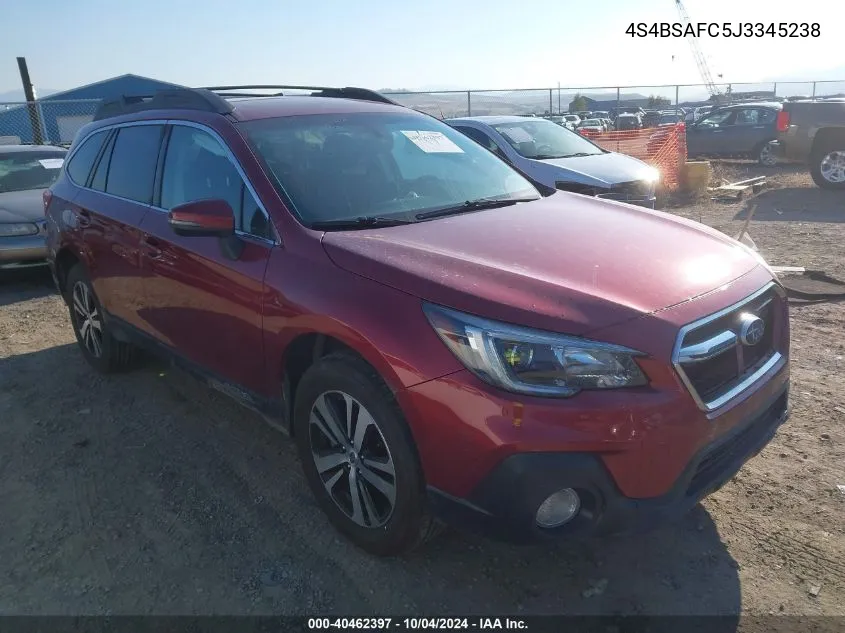 2018 Subaru Outback 2.5I Premium VIN: 4S4BSAFC5J3345238 Lot: 40462397