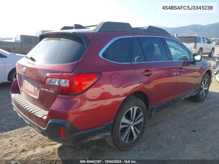 2018 Subaru Outback 2.5I Premium VIN: 4S4BSAFC5J3345238 Lot: 40462397