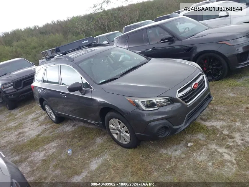 2018 Subaru Outback 2.5I VIN: 4S4BSAAC1J3268844 Lot: 40489982