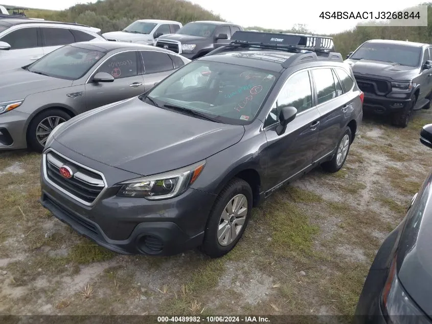 2018 Subaru Outback 2.5I VIN: 4S4BSAAC1J3268844 Lot: 40489982