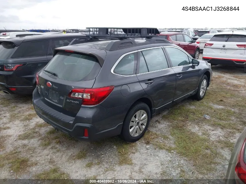 2018 Subaru Outback 2.5I VIN: 4S4BSAAC1J3268844 Lot: 40489982