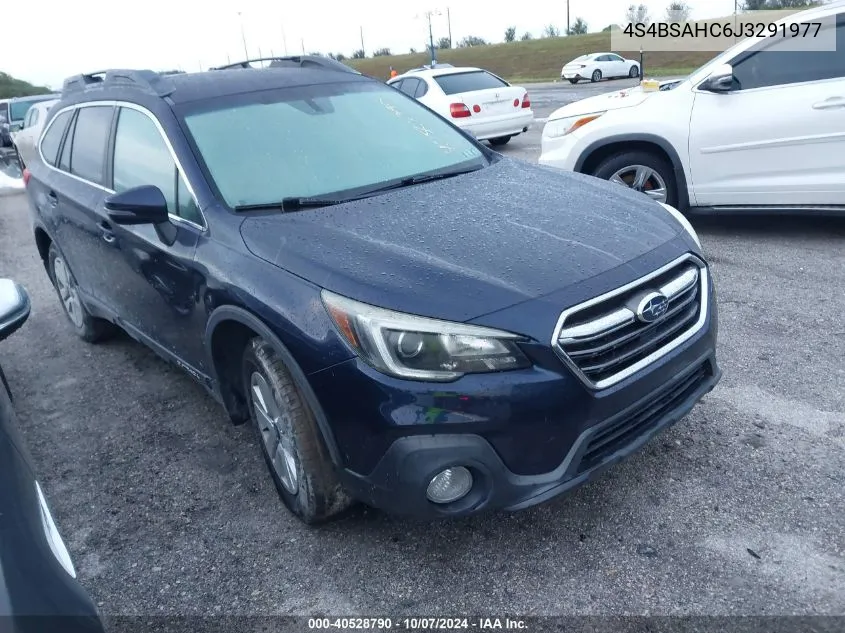 2018 Subaru Outback 2.5I Premium VIN: 4S4BSAHC6J3291977 Lot: 40528790