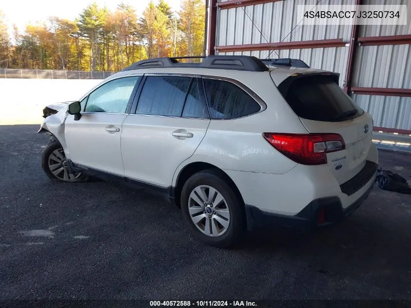 2018 Subaru Outback 2.5I Premium VIN: 4S4BSACC7J3250734 Lot: 40572588