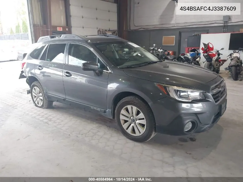 2018 Subaru Outback 2.5I Premium VIN: 4S4BSAFC4J3387609 Lot: 40584964