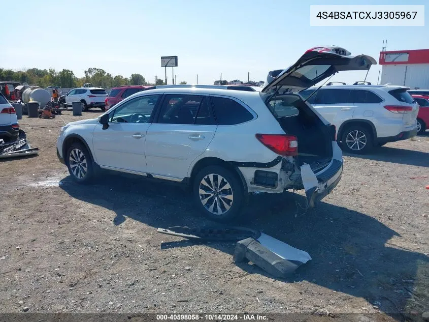 2018 Subaru Outback 2.5I Touring VIN: 4S4BSATCXJ3305967 Lot: 40598058