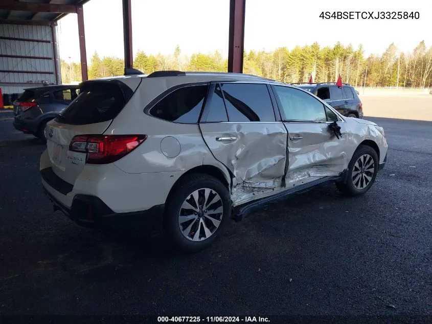 2018 Subaru Outback 3.6R Touring VIN: 4S4BSETCXJ3325840 Lot: 40677225