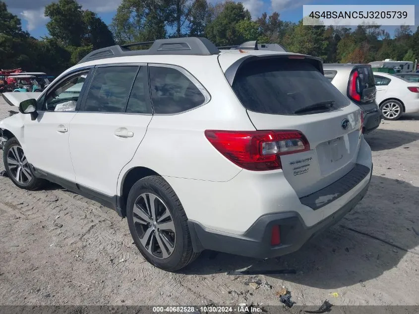 4S4BSANC5J3205739 2018 Subaru Outback 2.5I Limited