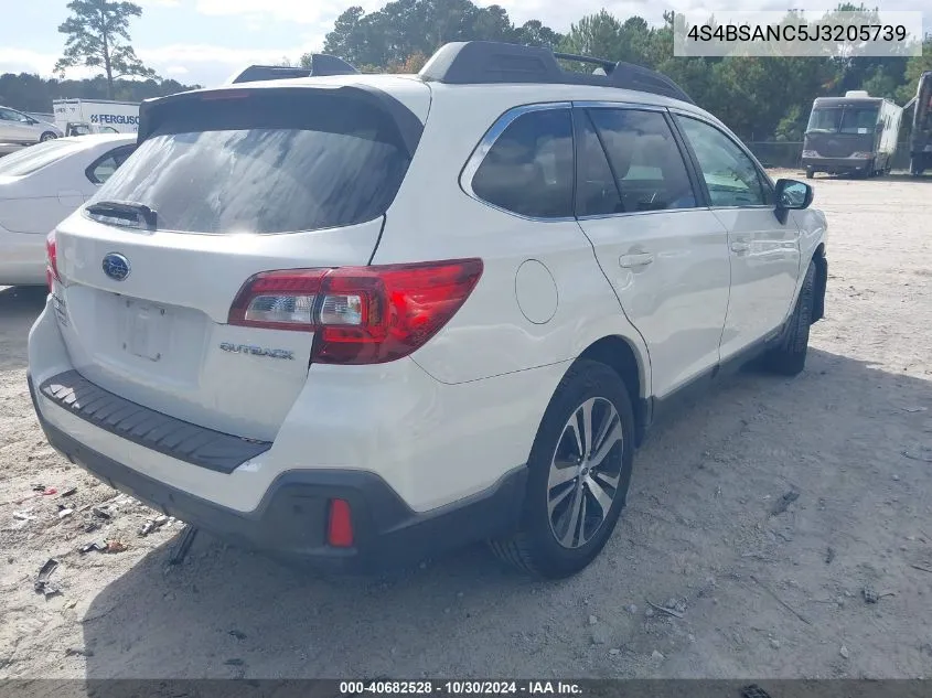 4S4BSANC5J3205739 2018 Subaru Outback 2.5I Limited