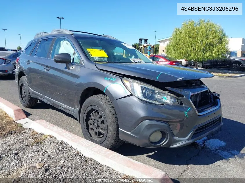 2018 Subaru Outback Limited VIN: 4S4BSENC3J3206296 Lot: 40730928