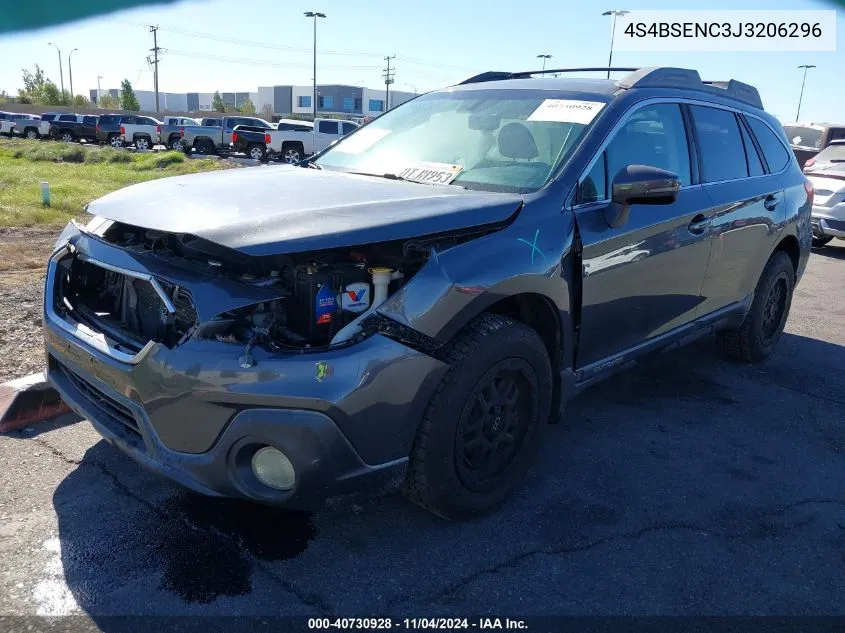 2018 Subaru Outback Limited VIN: 4S4BSENC3J3206296 Lot: 40730928