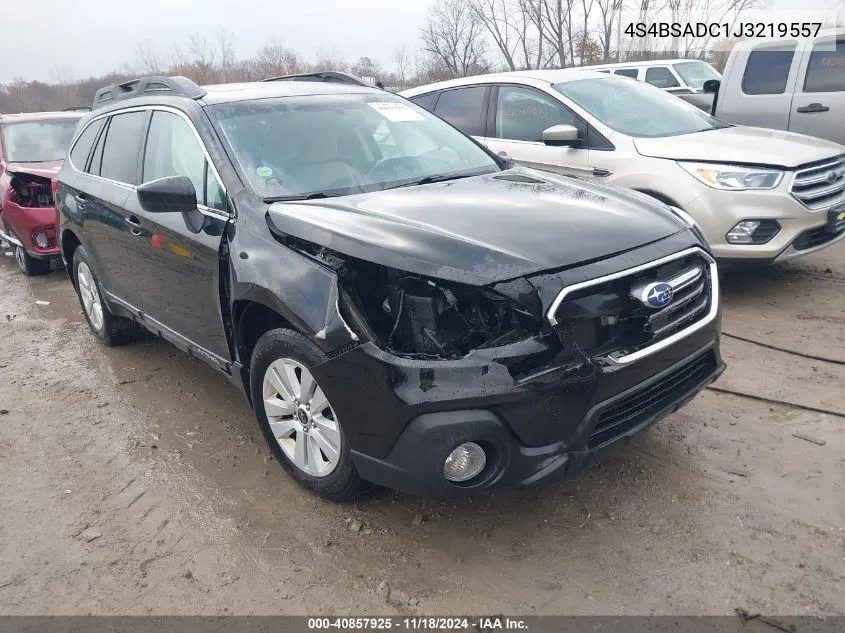 2018 Subaru Outback 2.5I Premium VIN: 4S4BSADC1J3219557 Lot: 40857925